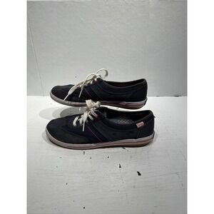 Keds Shoes Womens 8 Tennis Low Sneakers WF-46598M Blue Fabric Lace Up Flats